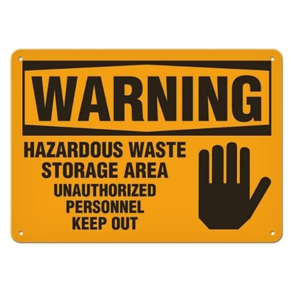 OSHA Safety Sign | Warning Hazardous Waste Storage Area Unauthorized Personnel Keep Out | Incom Signs | All Safety