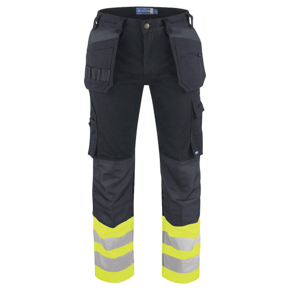 Multi-Pocket Pants, Hi-Vis Bottom | Projob P6530_P799/P6530_P011