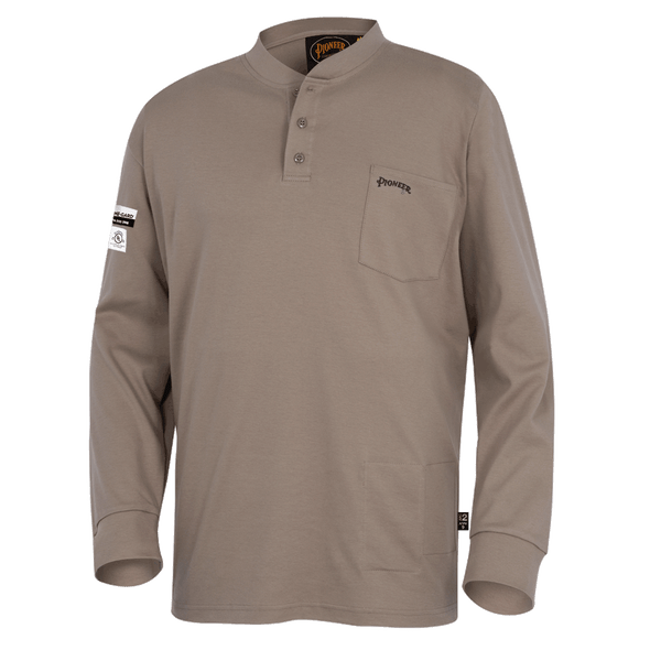 100% Cotton FR Interlock 7 oz. Henley Shirts | Pioneer 331/332 | All Safety