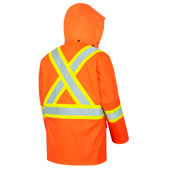 FR/PU Waterproof Safety Jacket with Pockets | Pioneer 5892PKT