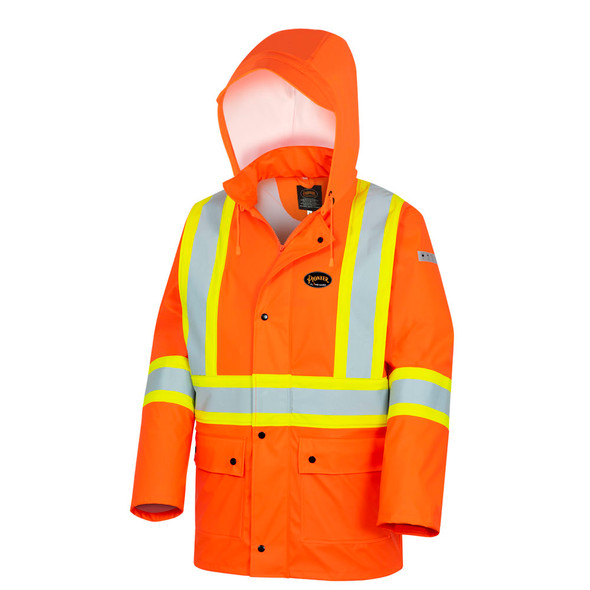 FR/PU Waterproof Safety Jacket with Pockets | Pioneer 5892PKT