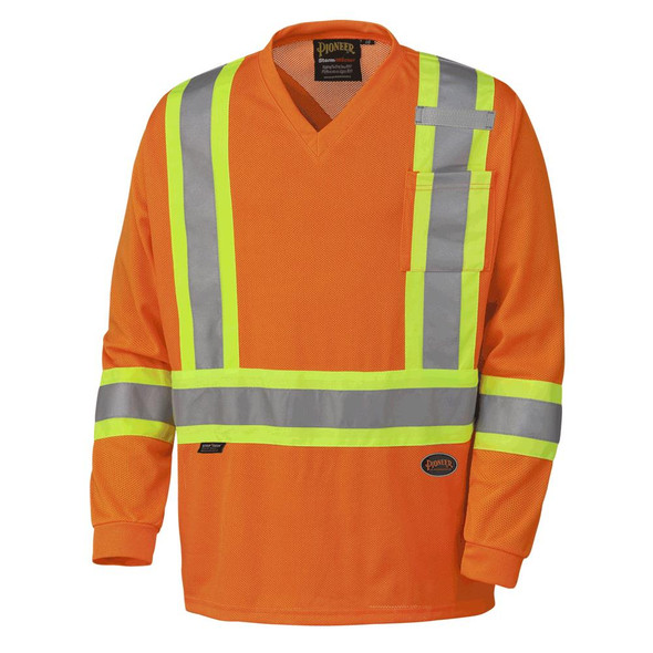Hi-Vis Micro Mesh Long Sleeve Safety Shirt | Pioneer 6984/6985 Safety Supplies Canada