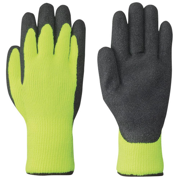 Hi-Vis Double Nitrile Seamless Winter Safety Glove | Insulated | 12 Pack | Pioneer 5355 | All Safety