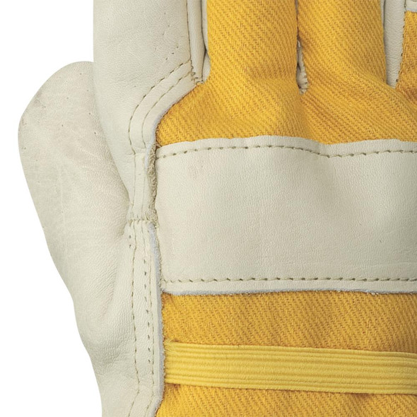 Cowgrain Glove - Yellow Back - Light Fleece Lining (12Pk) | Pioneer 536L | All Safety