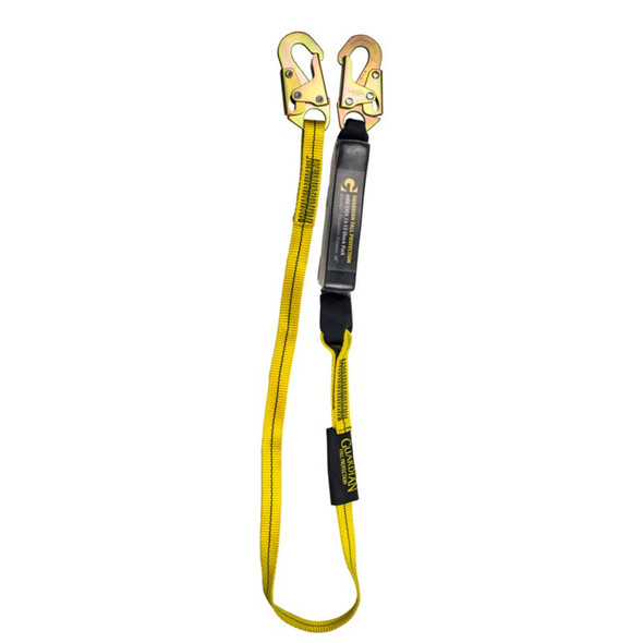 6' External Energy Absorbing Lanyard Single Leg with Steel Snap Hook | Guardian Fall Protection | All Safety 6' External Energy Absorbing Lanyard Single Leg with Steel Snap Hook | Guardian Fall Protection | All Safety