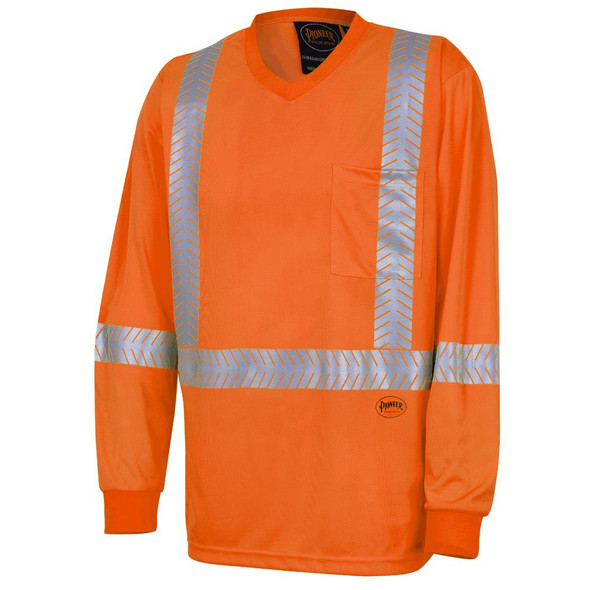 Hi-Viz 50+ UV Protection, Coolpass Ultra-Cool, Ultra-Breathable Long-Sleeved Safety Shirt with Chest Pocket | Pioneer 6904A/6905A | All Safety