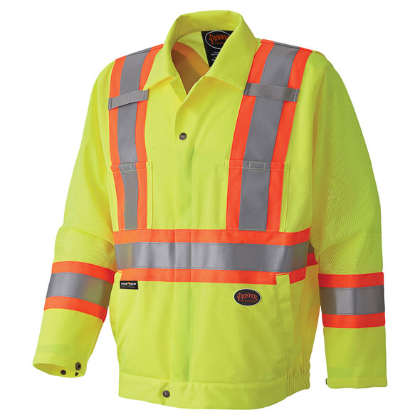 Hi-Viz Traffic Safety Jacket - Hi-Viz Yellow/Green | Pioneer 5999J Hi-Viz Traffic Safety Jacket - Hi-Viz Yellow/Green | Pioneer 5999J