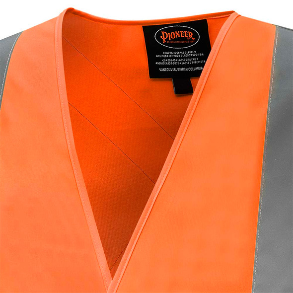Hi-Viz Polyester Tricot Safety Vest with 2" Tape | Pioneer 6885/6886