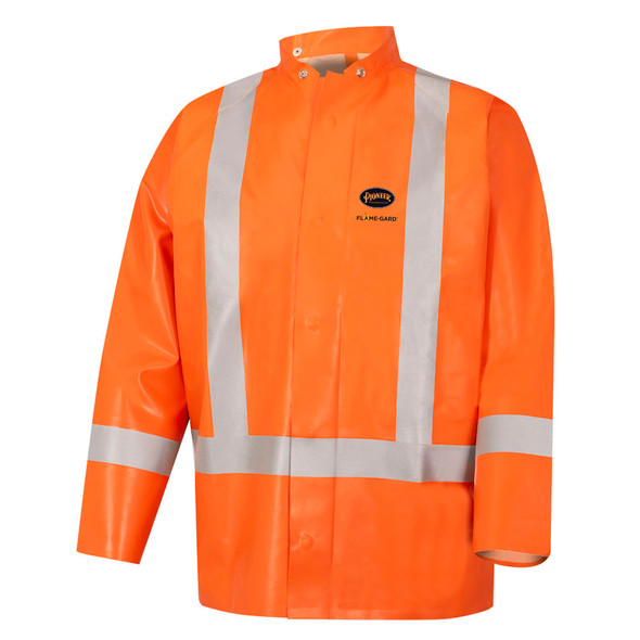 Hi-Viz FR/Arc Super-HD Safety Rain Jacket - Hi-Viz Orange | Pioneer 5990J | All Safety
