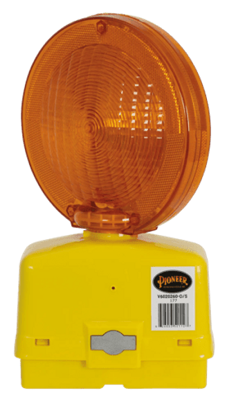 Yellow Barricade Light with Auto Sensor | LED | Pioneer 177 | All Safety