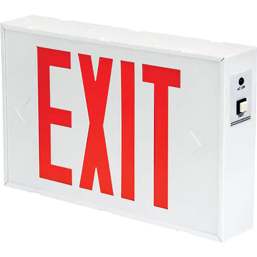 Exit Sign, LED, Battery Operated/Hardwired | Zenith | All Safety