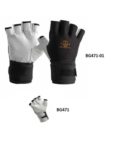 Anti-Vibration Air Glove with Leather Wrist Support - Half Finger | Impacto | All Safety