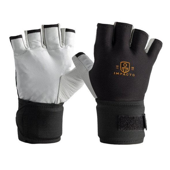 IMPACTO Anti-Vibration Air Glove with Padded Elastic Wrist Support - Half Finger BG471-01