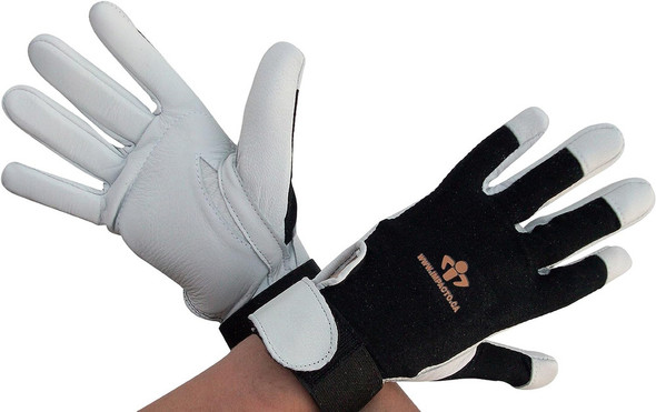Anti-Impact Nylon Glove with Soft Pearl Leather Palm - Full Finger Style | Impacto | All Safety