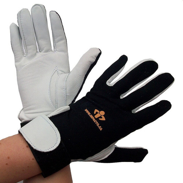 IMPACTO Protective Specialty Work Glove with Soft Pearl Leather Palm - Full Finger Style 423-30-PR