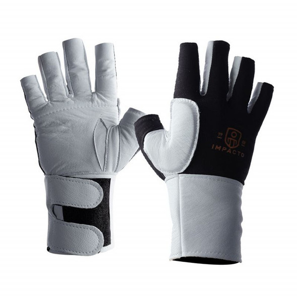 Anti-Impact Glove with Leather Wrist Support - 3/4 Finger Style | Impacto | All Safety