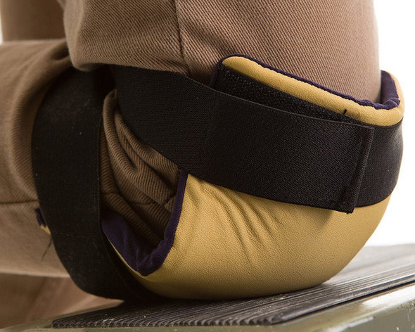 Stretch Polyester and Grain Leather VEP Kneepad - Suede Leather Cover | Impacto | All Safety