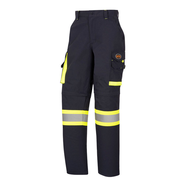 Hi-Vis Convertible Zip-Off Safety Cargo Pants - Navy 4468 | All Safety