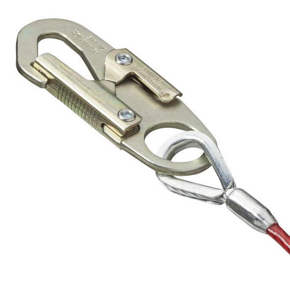 Shock Absorbing Lanyard - SP - Single Leg - PVC Coated Cable - Snap Hooks - 110 - 220 Lb Capacity SA-5500