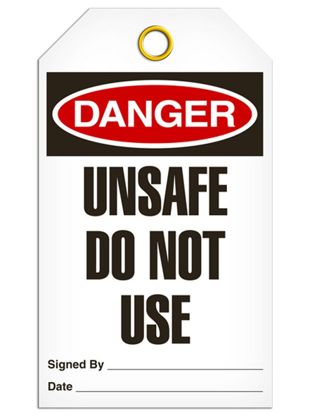 Danger - Unsafe Do Not Use | Pack of 25 | Incom Signs | All Safety