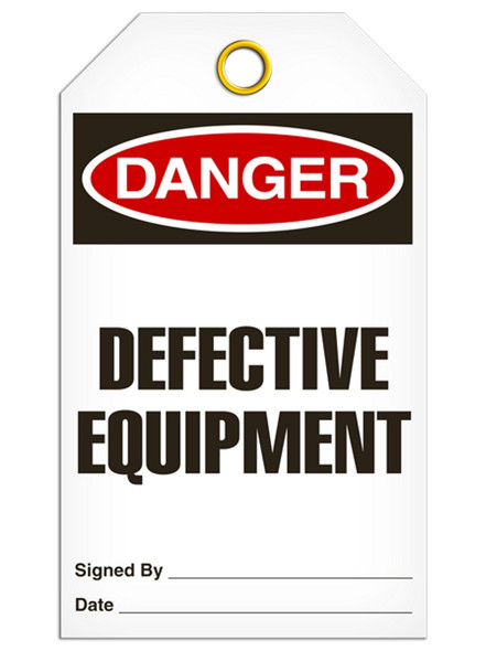 Danger - Defective Equipment | Pack of 25 | Incom Signs | All Safety