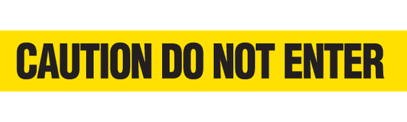 CAUTION D.N.E. Barricade Tape | Value (1.5 MIL) | Incom Signs | All Safety