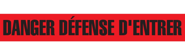 DANGER DEFENSE D'ENTRER Barricade Tape | Pack of 12 | Value (1.5 MIL) | INCOM BT5012