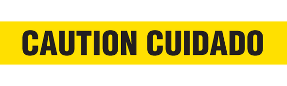 CAUTION CUIDADO Barricade Tape | Pack of 12 | Value (1.5 MIL) | Incom Signs | All Safety