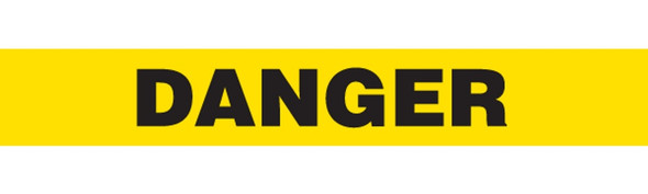 DANGER Barricade Tape | Pack of 12 (Yellow) | Contractor (2.0 MIL) | Incom Signs | All Safety