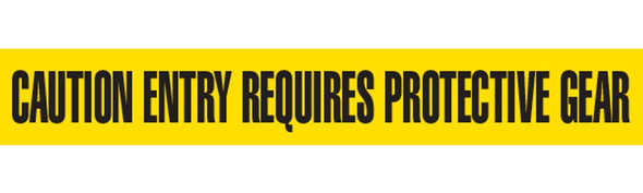 CAUTION ENTRY REQUIRES Barricade Tape | Contractor (2.0 MIL) | Incom Signs | All Safety