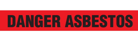 DANGER ASBESTOS Barricade Tape | Pack of 12 | Contractor (2.0 MIL) | Incom Signs | All Safety