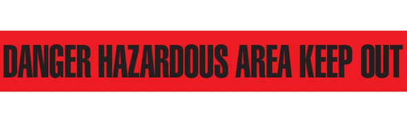 DANGER HAZARDOUS Barricade Tape | Pack of 12 | Contractor (2.0 MIL) | INCOM BT1062