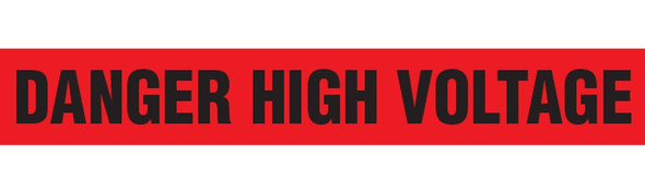 DANGER HIGH VOLTAGE Barricade Tape - Contractor Grade (Pack of 12 Rolls) BT1087