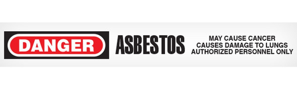 DANGER ASBESTOS AUTHORIZED PERSONNEL ONLY Barricade Tape - Contractor Grade | Incom Signs | All Safety