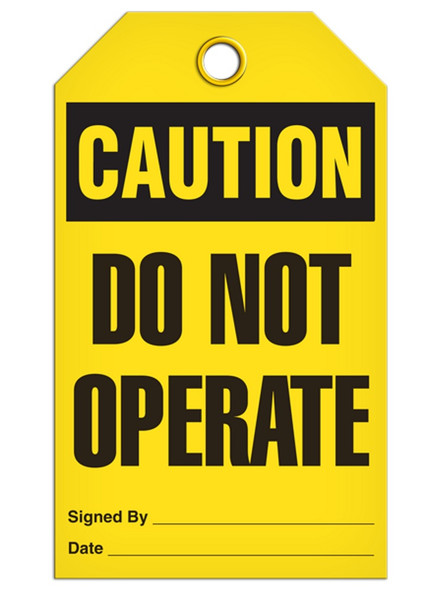Caution - Do Not Operate | Pack of 25 | Incom Signs | All Safety
