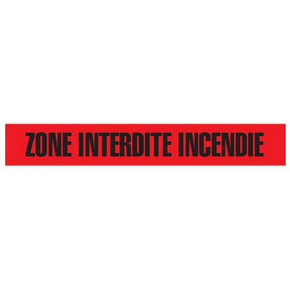 ZONE INTERDITE INCENDIE Dispenser Boxed Barricade Tape - Red | Incom Signs | All Safety