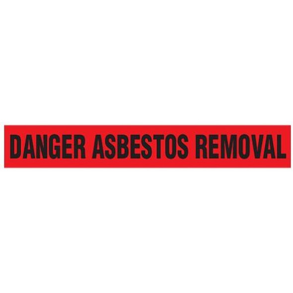 DANGER ASBESTOS REMOVAL Dispenser Boxed Barricade Tape (Pack of 12 Rolls) BT1086DB