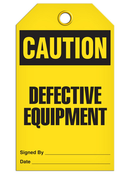 Caution - Defective Equipment | Pack of 25 | Incom Signs | All Safety