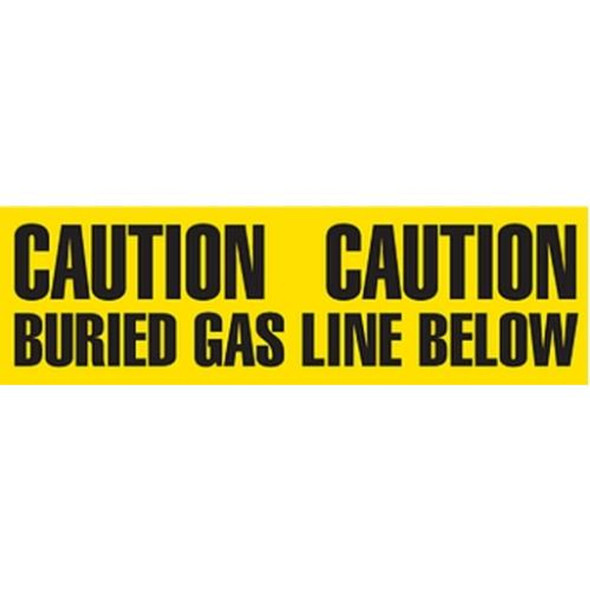 6" CAUTION BURIED GAS LINE BELOW Utility Barrier Tape | Incom Signs | All Safety