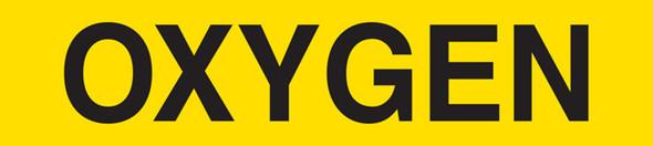2" x 54' OXYGEN Pipe Marker Tape - Yellow/Black | Incom Signs | All Safety