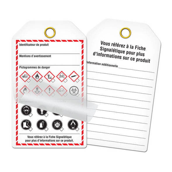 GHS French Lagnuage Workplace Checklist Template Marking Tags (3.375 in x 5.75 in) Self Laminating | Incom Signs | All Safety