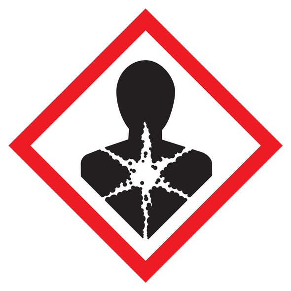 0.5" Health Hazard Pictogram Label - 1820/Pad | Incom Signs | All Safety