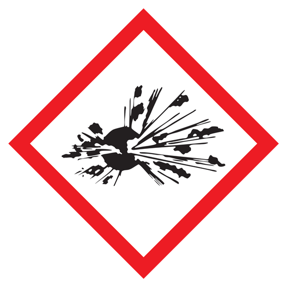 1" Exploding Bomb Pictogram Label - 1120/Pad | Incom Signs | All Safety