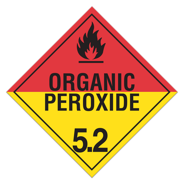 Class 5.2 "Organic Peroxide 5.2" Sign (Pack of 100 pcs) | Incom Signs | All Safety