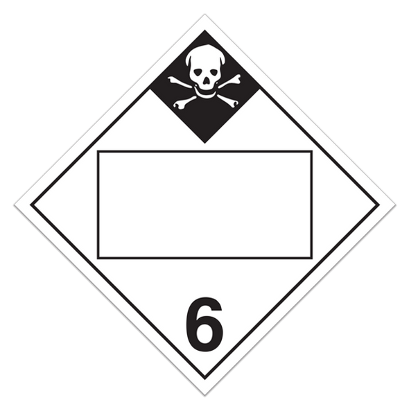 Class 6.2 Worded Labels "Inhalation Hazard 6.1" (Pack of 100 pcs) TA620PIN