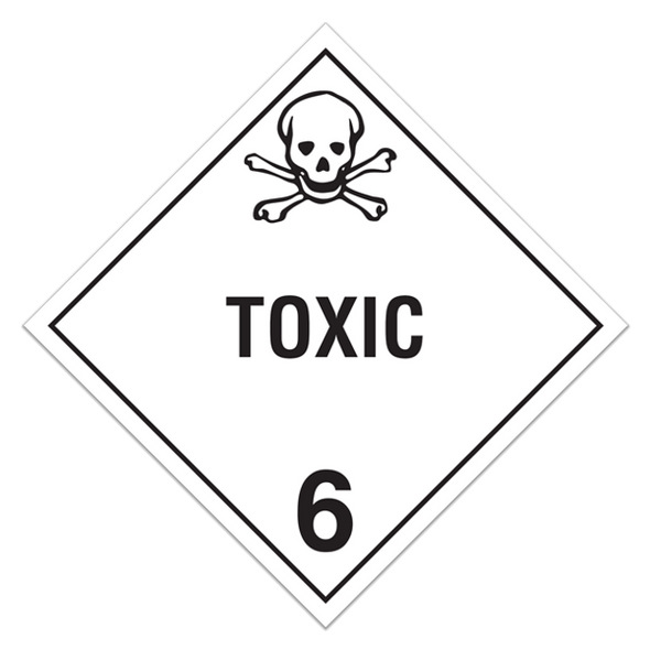 Class 6 TOXIC Danger Sign (Pack of 100 pcs) TA640