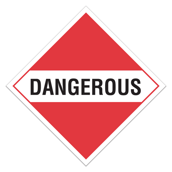 Placard "Dangerous" Sign (Pack of 100 pcs) | Incom Signs | All Safety