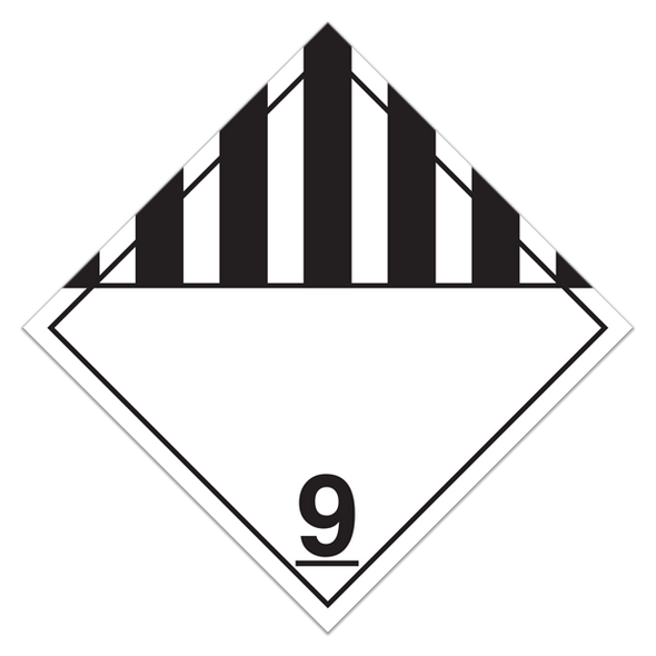 Class 9 "Hazardous Materials 9" Sign (Pack of 100 pcs) | Incom Signs | All Safety