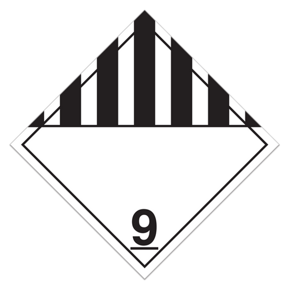 Class 9 "Hazardous Materials 9" Sign (Pack of 100 pcs) TA960