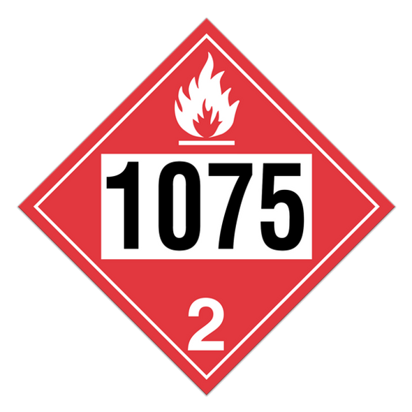 Class 2 Placard "Anhydrous Liquefied Petroleum Gases" (Pack of 100 pcs) - Tagboard TT2101075